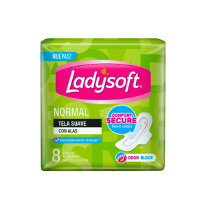 Toallitas Femeninas Ladysoft Verde x 8 un.